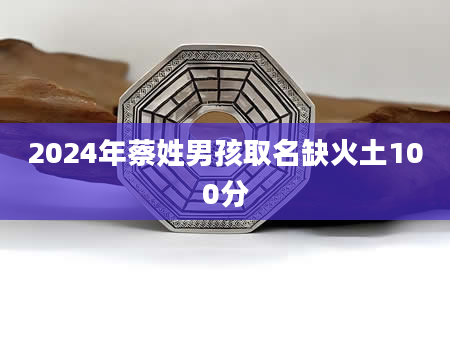 2024年蔡姓男孩取名缺火土100分