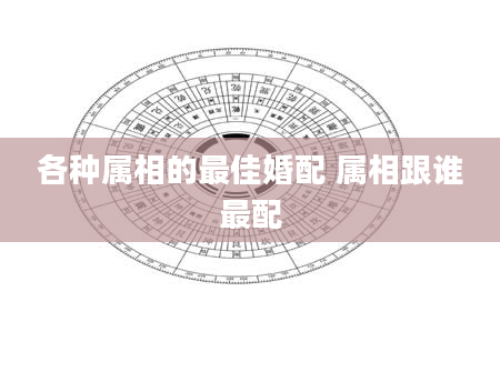 各种属相的最佳婚配 属相跟谁最配