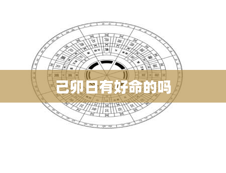 己卯日有好命的吗