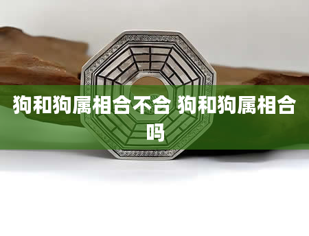 狗和狗属相合不合 狗和狗属相合吗