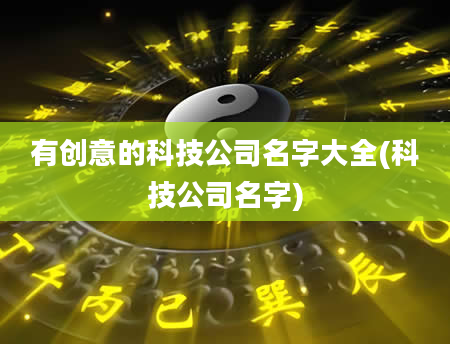 有创意的科技公司名字大全(科技公司名字)