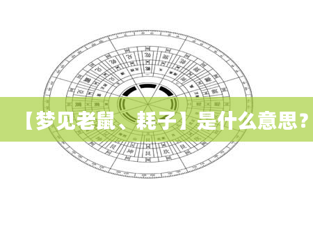 【梦见老鼠、耗子】是什么意思？