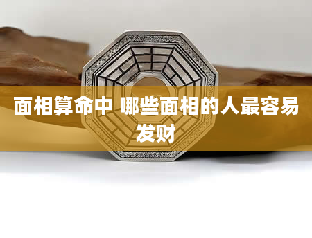 面相算命中 哪些面相的人最容易发财