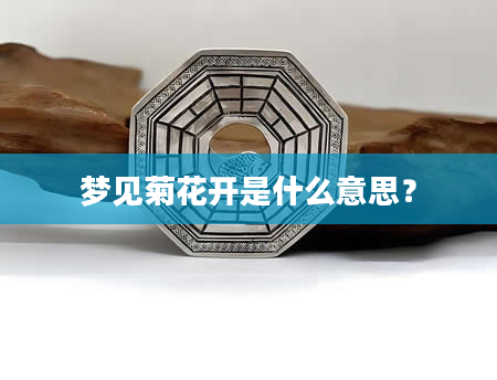 梦见菊花开是什么意思？
