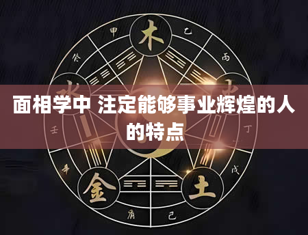面相学中 注定能够事业辉煌的人的特点