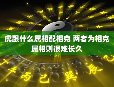 虎跟什么属相配相克 两者为相克属相则很难长久