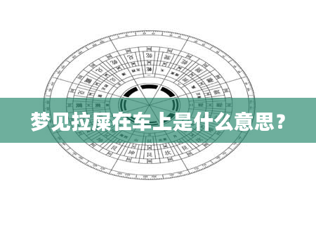 梦见拉屎在车上是什么意思？