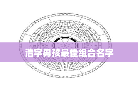 浩字男孩最佳组合名字