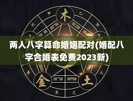 两人八字算命婚姻配对(婚配八字合婚表免费2023新)