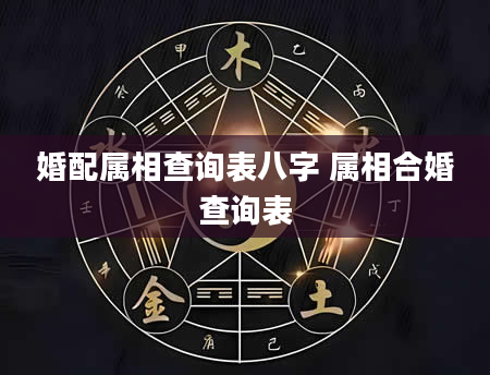婚配属相查询表八字 属相合婚查询表