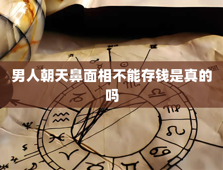 男人朝天鼻面相不能存钱是真的吗