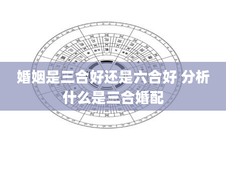 婚姻是三合好还是六合好 分析什么是三合婚配