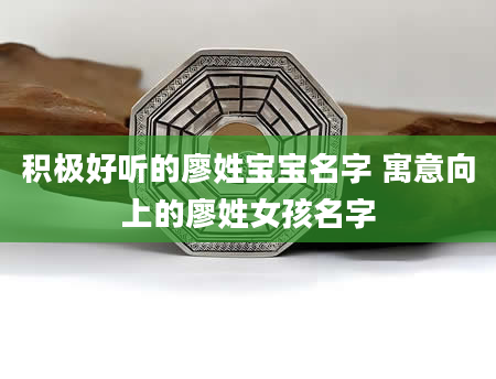 积极好听的廖姓宝宝名字 寓意向上的廖姓女孩名字