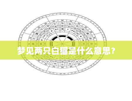 梦见两只白猫是什么意思？
