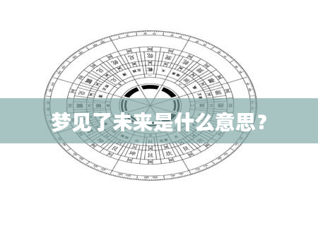 梦见了未来是什么意思？