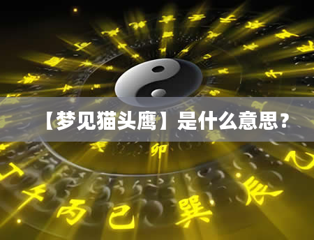 【梦见猫头鹰】是什么意思？