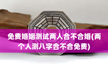 免费婚姻测试两人合不合婚(两个人测八字合不合免费)