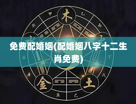 免费配婚姻(配婚姻八字十二生肖免费)