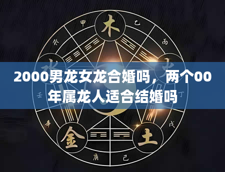 2000男龙女龙合婚吗，两个00年属龙人适合结婚吗