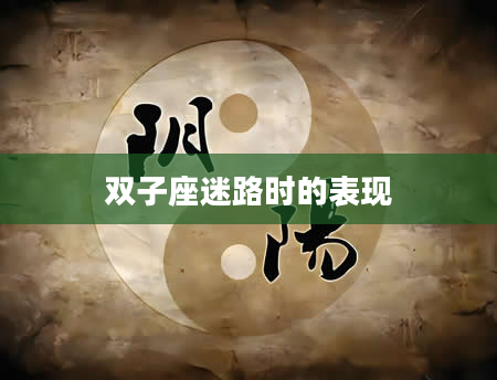 双子座迷路时的表现