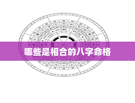 哪些是相合的八字命格
