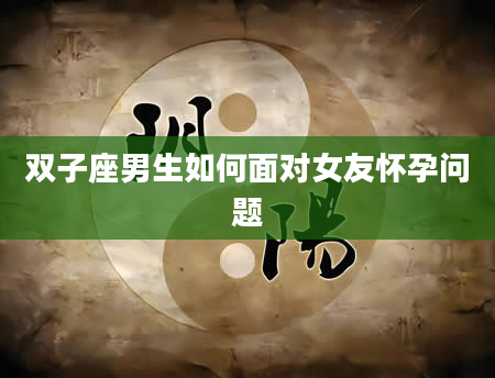 双子座男生如何面对女友怀孕问题