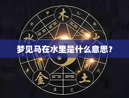 梦见马在水里是什么意思？