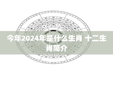 今年2024年是什么生肖 十二生肖简介