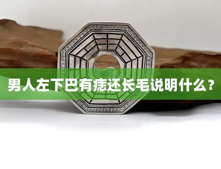 男人左下巴有痣还长毛说明什么？