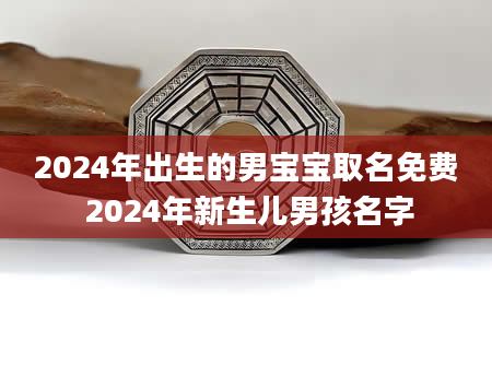 2024年出生的男宝宝取名免费 2024年新生儿男孩名字