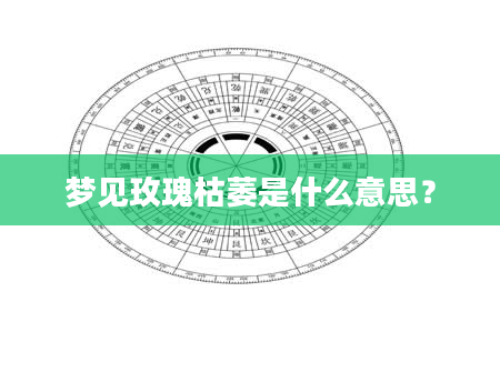 梦见玫瑰枯萎是什么意思？