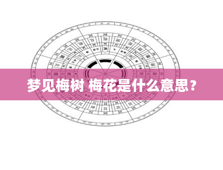 梦见梅树 梅花是什么意思？