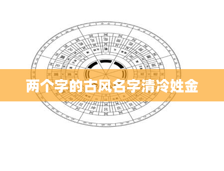 两个字的古风名字清冷姓金