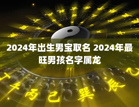 2024年出生男宝取名 2024年最旺男孩名字属龙