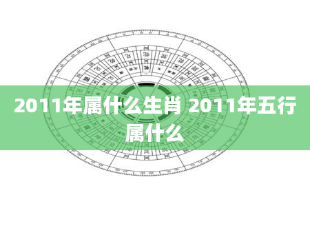 2011年属什么生肖 2011年五行属什么