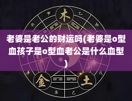 老婆是老公的财运吗(老婆是o型血孩子是o型血老公是什么血型)