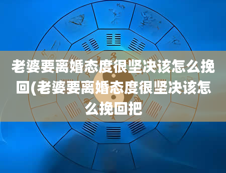 老婆要离婚态度很坚决该怎么挽回(老婆要离婚态度很坚决该怎么挽回把