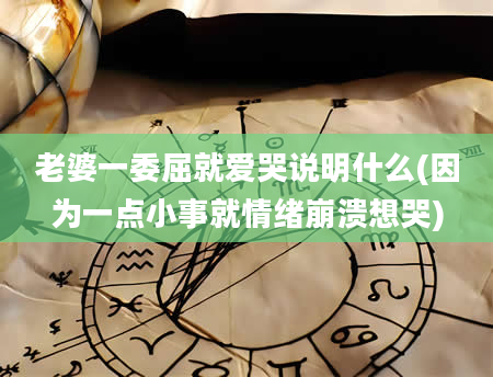 老婆一委屈就爱哭说明什么(因为一点小事就情绪崩溃想哭)