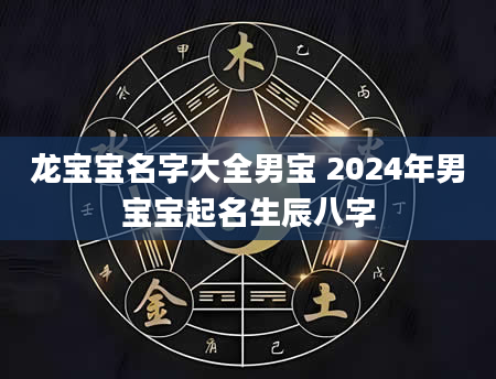 龙宝宝名字大全男宝 2024年男宝宝起名生辰八字