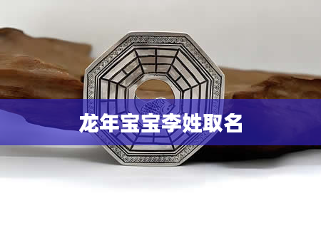 龙年宝宝李姓取名