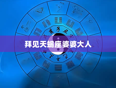 拜见天蝎座婆婆大人
