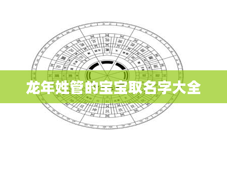 龙年姓管的宝宝取名字大全