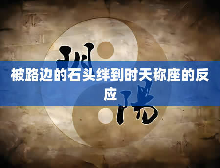 被路边的石头绊到时天称座的反应