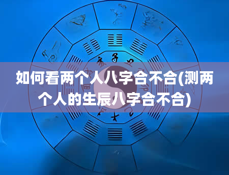 如何看两个人八字合不合(测两个人的生辰八字合不合)