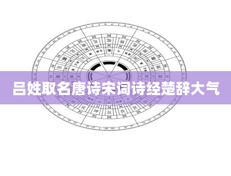 吕姓取名唐诗宋词诗经楚辞大气