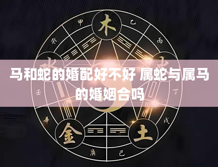 马和蛇的婚配好不好 属蛇与属马的婚姻合吗