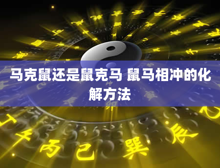 马克鼠还是鼠克马 鼠马相冲的化解方法