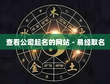 查看公司起名的网站 - 易经取名
