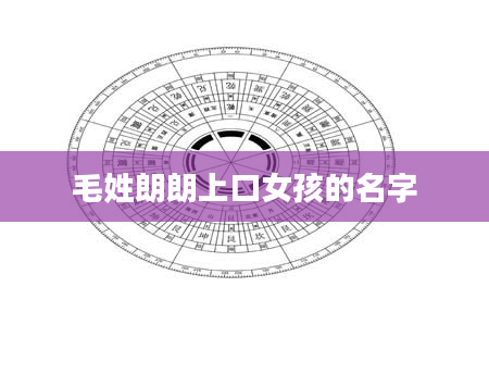 毛姓朗朗上口女孩的名字
