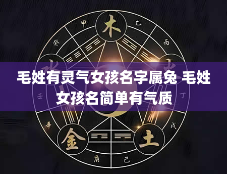 毛姓有灵气女孩名字属兔 毛姓女孩名简单有气质
